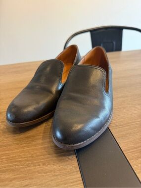 Lucky Brand Women's Black Leather Slip-On Loafers